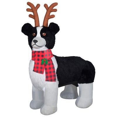 Gemmy Christmas Inflatable Border Collie, 6 ft Tall, Multi