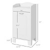 ChicFurnit Bathroom Storage Cabinets Bathroom Floor Storage Cabinet Functional Bathroom Cabinet with Drawer for Bathroom, White, 15.5"*12"*31" - 3 of 4