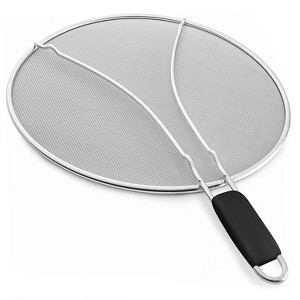 NewHome"13-Inch Stainless Steel Grease Splatter Screen Mesh Shield for Frying Pans, Woks, Skillets & Pots"Silver - 1 of 4