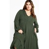 Women's Plus Size Alena Maxi Dress - khaki | CITY CHIC - 3 of 4