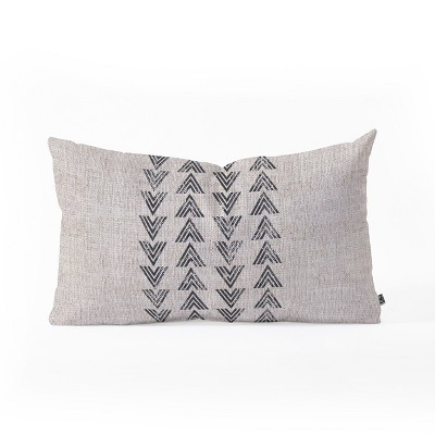 Tri Arrow Lumbar Throw Pillow Gray 