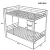 NicBex Twin Over Twin Bunk Bed with Safety Guardrail,Metal Twin Loft Bed with Ladder and Converts to 2 Beds,Noise Reduced Bunk Beds for Bedroom - image 3 of 4