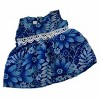 Doll Clothes Superstore Blue Flower Dress Fits Little Baby Dolls - 3 of 3