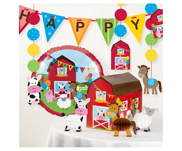 Farm Fun Birthday Party Decorations Kit
