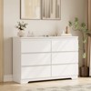6 Drawer Dresser for Bedroom, 47.3'' Wide Wooden Chest of Drawers, Storage Dresser Organizer, Media Console Table for Living Room Hallway Entryway - 3 of 4