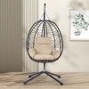 XINGHANZHENXUAN Patio Accent Chairs, Hanging Swing Chair, Patio Hammock Chair for Balcony, Living Room, Bedroom - 3 of 4