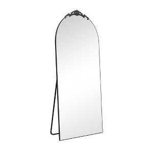 PexFix Wood Frame Arched Floor Mirror, Bedroom Living Room Wall Mirror - 1 of 4