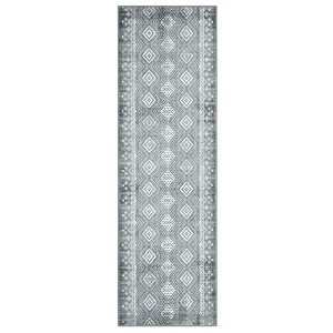 Bohemia Geometric Area Rug, Imitation Cashmere Polyester, Washable, Non-Slip, Foldable for Hallway, Kitchen, Entryway & Office - 1 of 4