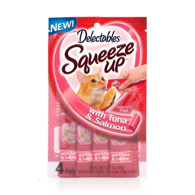 Delectables Squeeze Up Tuna And Salmon Cat Treats 4ct Target