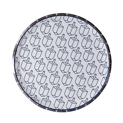 Jollity & Co Checkered Dinner Plates - Limelight Green 10 Inch Party Plates, 8 Pack
