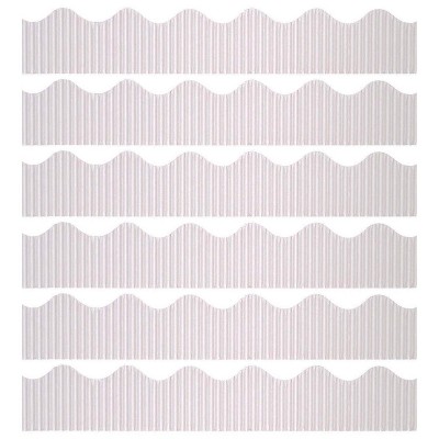 Bordette 50' x 2-1/4" Scalloped Border White 6 Rolls (PAC37016-6)