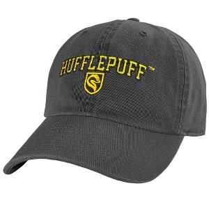 Harry Potter Hufflepuff Arch Adult Dad Cap Charcoal OS - 1 of 4