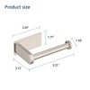 Stainless Steel Rust-Proof Toilet Paper Dispenser, Self-Stick Adhesive Roll Holder No Drilling Required - image 4 of 4