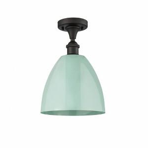 Plymouth Dome - 1 Light Semi-Flush Mount In Industrial Style-12.88 Inches Tall and 9 Inches Wide - 1 of 1