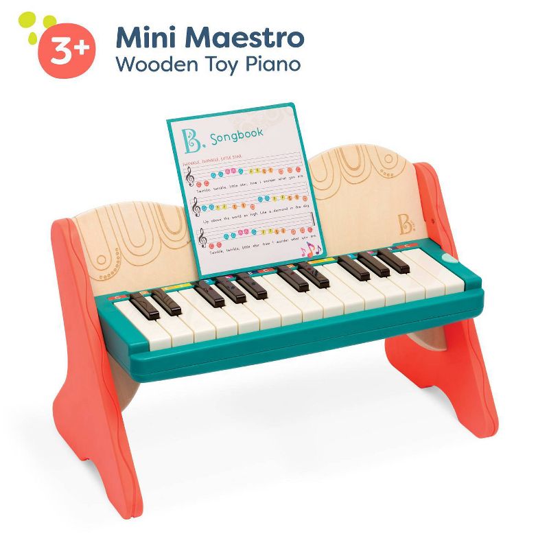 B. toys Wooden Toy Piano - Mini Maestro, 3 of 13