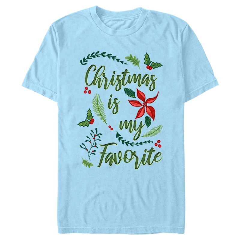 Men's Lost Gods My Favorite is Christmas T-Shirt, 1 of 5