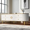70.9" Modern TV Stand for TVs up to 80", Entertainment Center with 4 Drawers & 1 Cabinet, Wood Media Console with Metal Legs for Living Room - 2 of 4