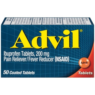 Advil Ibuprofen 200mg Caplets, 50 Count
