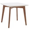 Karina Square End Table - White Ceramic Faux Marble/Walnut - Safavieh - 3 of 4