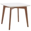 Karina Square End Table - White Ceramic Faux Marble/Walnut - Safavieh - image 3 of 4