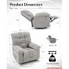 Adult Rocker Swivel Recliner Chair - Soft Fabric Overstuffed Manual Glider, Comfy Nursery Rocking Sofa Chair for Living Room - 3 of 4