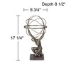 Studio 55D Atlas with Globe 17 1/4" High Bronze Sculpture - 4 of 4