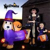 INFURNIC Party Decorations and Accessories Inflatable Halloween Dachshund Dog with Pumpkin and Quick Inflation, Purple, 5"*1.4"*4.3" - 4 of 4
