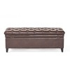 TiramisuBest Storage Ottoman Bench - Purple Fabric Entryway Bench, 50.0"L x 20.5"W x 18.25"H - 2 of 4