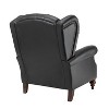 Set of 2 Amanda 33" Wide Genuine Leather Wingback Armchair with Solid Tapered Wood Legs and Nailhead Trim| ARTFUL LIVING DESIGN - 4 of 4