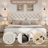 Platform Bed Frame with 4 Drawers, Linen Upholstered Bed Frame with Adjustable Diamond Button Tufted Headboard, Noise Free - 4 of 4