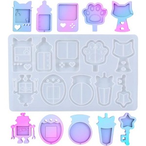 JDICTION Shaker Mold, Quicksand Silicone Mold for Epoxy Resin, DIY Charm Pendant Keychain Jewelry Making, 3D Lenticular Motion Casting Craft Mold - 1 of 4