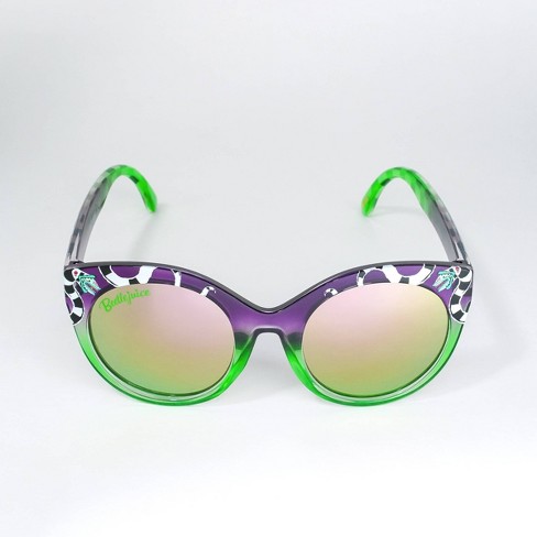 Girls Beetlejuice Cateye Sunglasses Purple green Target