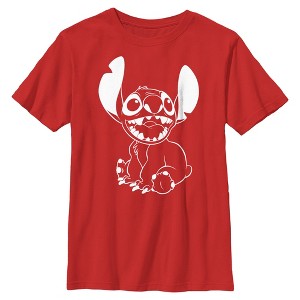Boy's Lilo & Stitch Black and White Stitch T-Shirt - 1 of 4