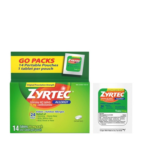 Zyrtec 24 Hour Allergy Relief Tablets - Cetirizine HCl - image 1 of 4