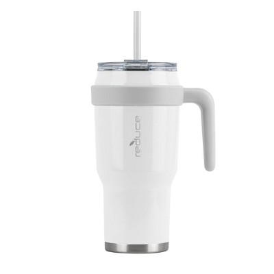 Image of Reduce Cold1 40oz Insulated Stainless Steel Straw Tumbler White