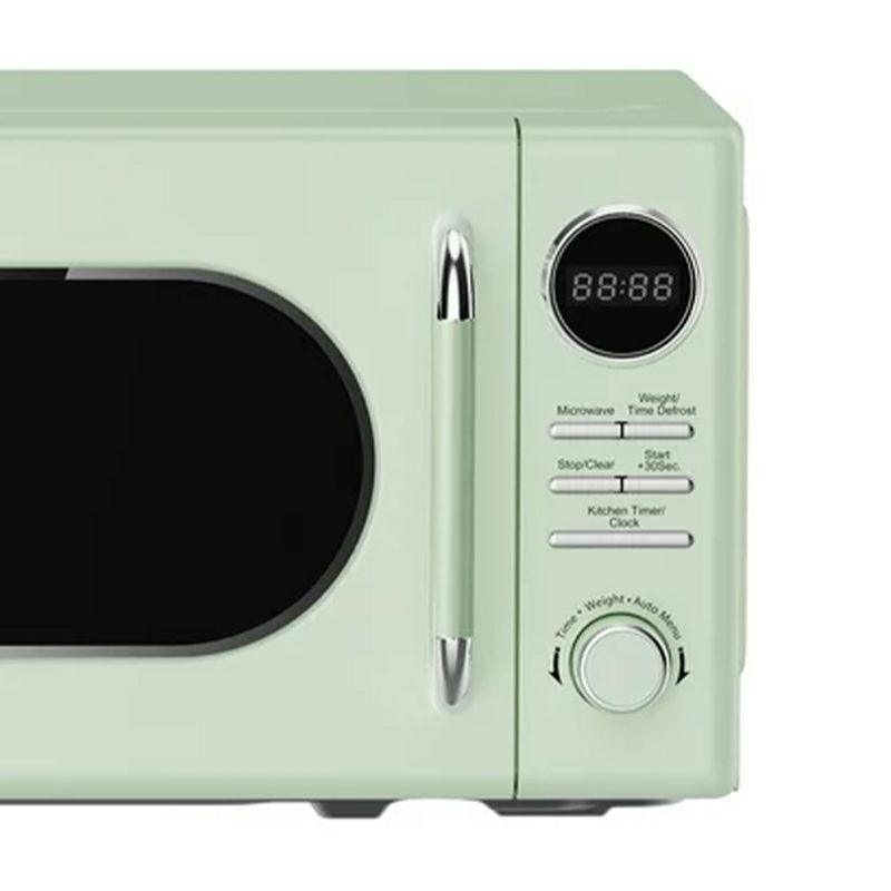 Magic Chef 0.7 Cubic Feet 700 Watt Classic Retro Touch Countertop Microwave with 10 Power Levels, 9 Auto Cook Menus, and Glass Turntable, Green, 4 of 6
