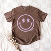 Simply Sage Market S.W.Smiley Smiley Face Outline Puff Print Garment Dyed Tee - 3 of 4