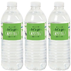 Big Dot of Happiness Happy Camper - Camping Baby Shower or Birthday Party Water Bottle Sticker Labels - Set of 20 - 1 of 4