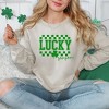 Simply Sage Market Women's Graphic Sweatshirt Lucky Season Checkered - image 2 of 3