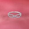 Slickblue Polished Stainless Steel Eternity Ring with Clear CZ - Stackable Infinity Design, Women's Ring, Size 5-10 - 2 of 4