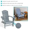 Sunnydaze Fir Wood Painted Finish Coastal Bliss Outdoor Adirondack Chair - 2 of 4