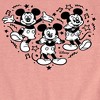 Girls' - Disney - Mickey Mouse Heart Fitted Short Sleeve Graphic T-Shirt - 2 of 4