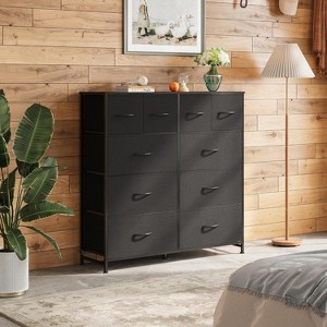 GALAXHERO Dresser for Bedroom with 10 Drawers Wide Fabric Dresser for Storage and Organization Chest of Drawers for Living Room Hallway Closet Black - 1 of 4