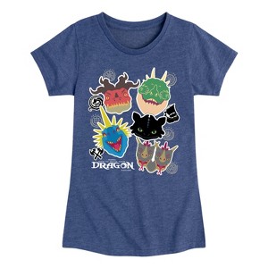 Girls' - How to Train Your Dragon - Dragons Fitted Short Sleeve Graphic T-Shirt - 1 of 3