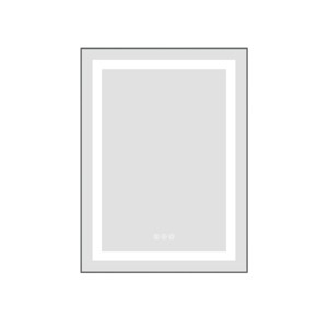 ChicFurnit Bathroom Vanity Mirror Wall Mounted with Stepless Dimmable Light for Versatile Use, Gray, 36.2"*30"*4" - 1 of 4