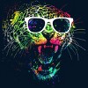 Boy's Design By Humans Technicolor Jaguar By clingcling T-Shirt - 2 of 3