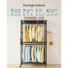 SONGMICS Garment Rack, Heavy-Duty Rolling Clothes Rack, Portable Closet Rack, 35.4-Inch Wide Clothing Rack on Wheels, Ink Black - 2 of 4