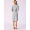 INSPIRE CHIC Women's Lingerie Spaghetti Strap V Neck At Knee Night Dress with Shrug - 4 of 4