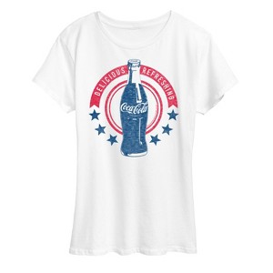 Women's - Coca-Cola - Bottle Delicious Refreshing with Stars Short Sleeve Graphic T-Shirt - 1 of 4