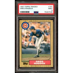 Greg Maddux Rookie Card 1987 Topps Traded #70T PSA 9 - 1 of 2